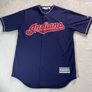 Cleveland Indians Baseball Jersey Genuine Merchandise Men’s Size Medium Navy